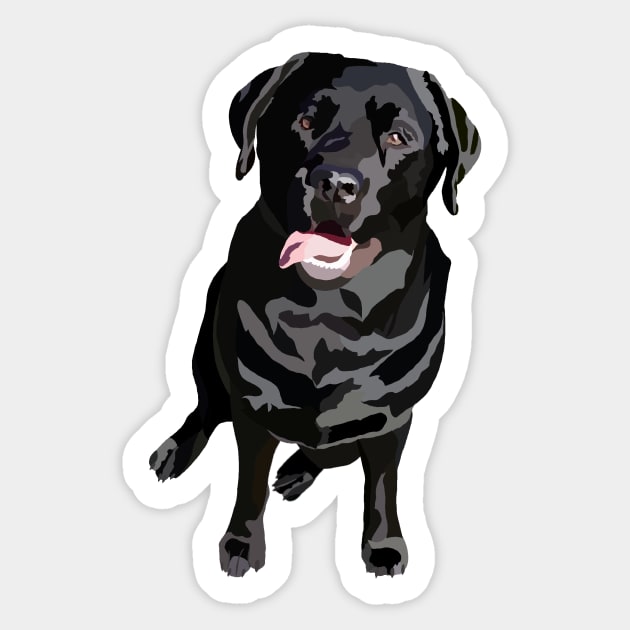 Black Labrador Doodle Sticker by Poohdlesdoodles